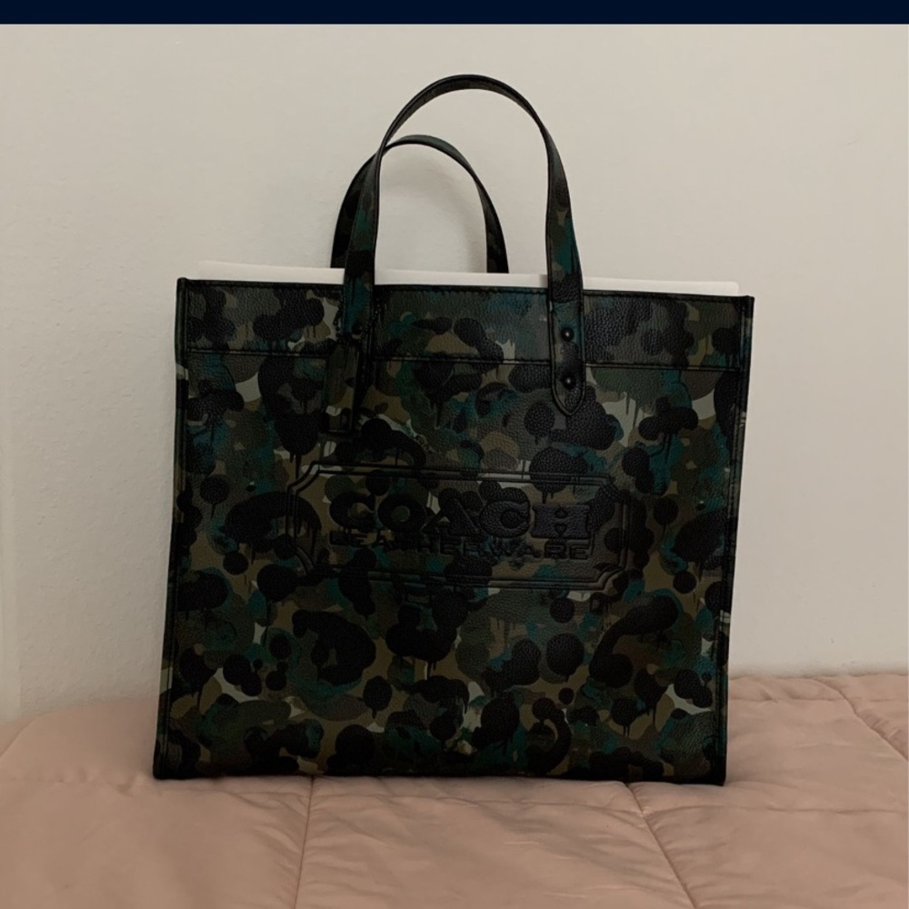 Coach camo tote